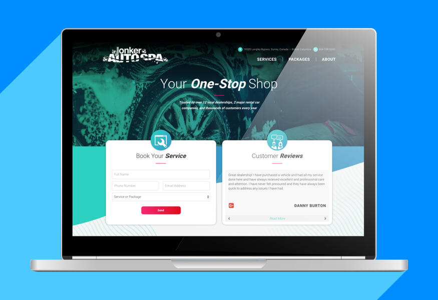 Jonker Auto Spa 2018 Website