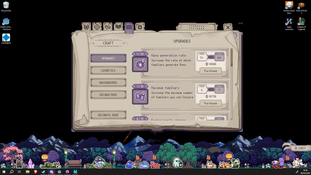 Familiar Findings - Upgrades